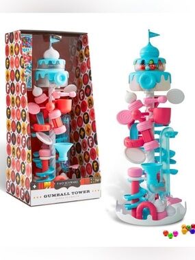 FAO Schwarz Pink, Blue & White Gumball Tower Playset